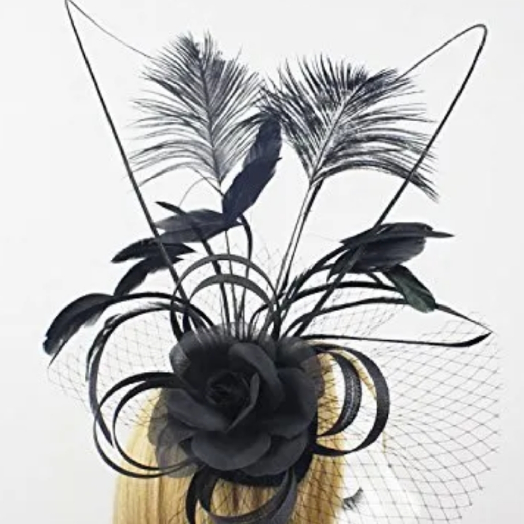 Rare Stunning Uniquely Beautiful Feathered Fascinator Kentucky Derby Chu
